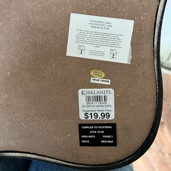 Kirkland’s Life Happens Coffee Helps Wall Plaque - Picture 4 of 5